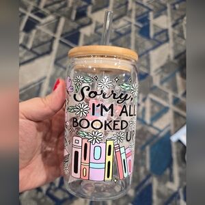 16oz Glass Can Cup Colorful Glass Tumbler with Straw